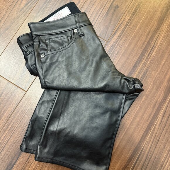 GAP Canada -  Mid Rise Vegan Leather Baby Boot Pants (Sz 29) - Picture 1 of 6